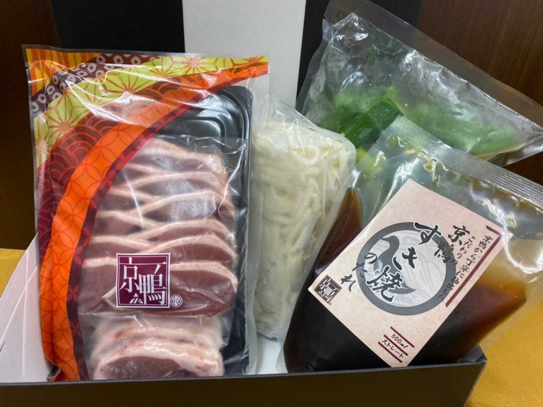 京鴨と九条ねぎのすき焼きセット (2～3人前)